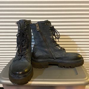 Gray-Blue A.S.98 “Hubie” Bosnia Leather Combat Boots Size 38